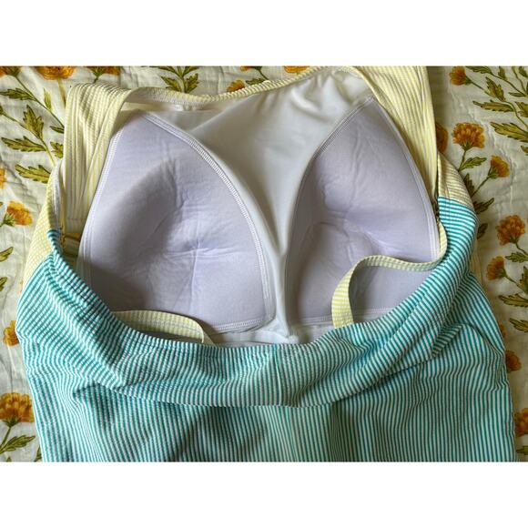 Lands' End Seersucker Striped Bathing Suit - Picture 8 of 10